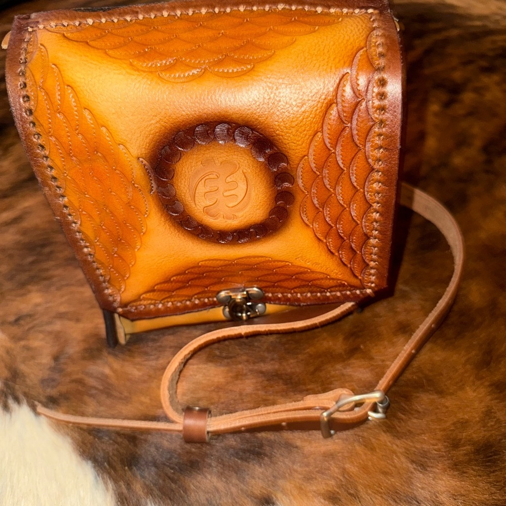Handcrafted Tan Leather Crossbody Bag